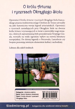 O królu Arturze i rycerzach Okrągłego Stołu - Chretien de Troyes [KSIĄŻKA]