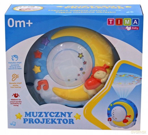 Projektor muzyczny lampka-księżyc