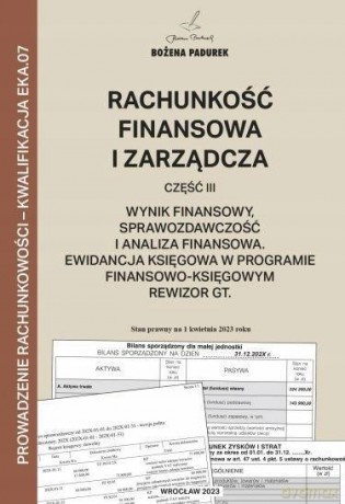 Rachunkowość finansowa i zarządcza cz.3 - Bożena Padurek [KSIĄŻKA]