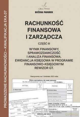 Rachunkowość finansowa i zarządcza cz.3 - Bożena Padurek [KSIĄŻKA]