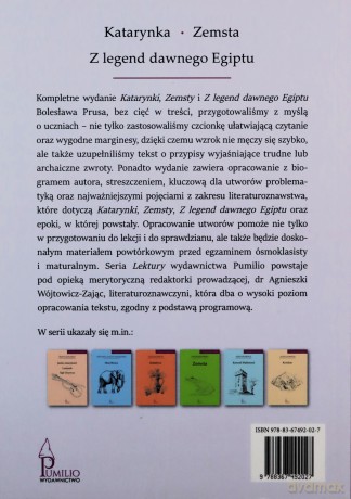 Katarynka, Zemsta, Z legend dawnego Egiptu - Bolesław Prus [KSIĄŻKA]