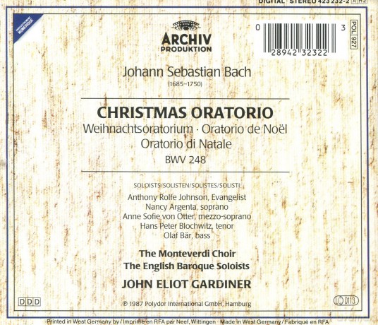 Gardiner: Bach-Weihnachts [2CD]