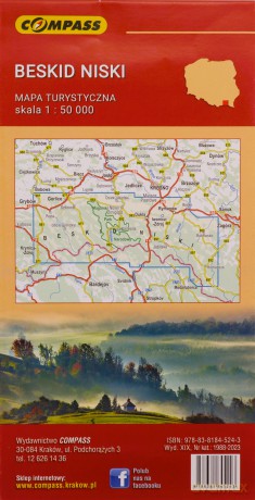 Mapa turystyczna Beskid Niski 1:50 000