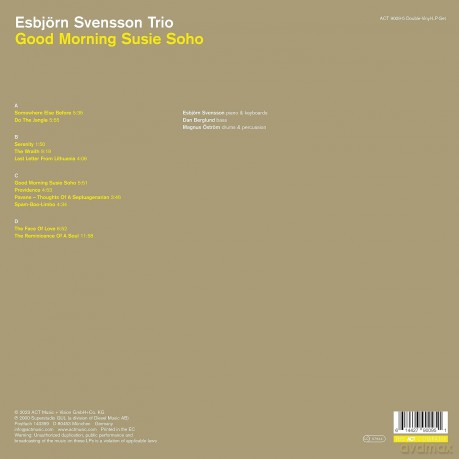 Esbjörn Svensson Trio e.s.t.: Good Morning Susie Soho (Yellow Transparent) [2xWinyl]