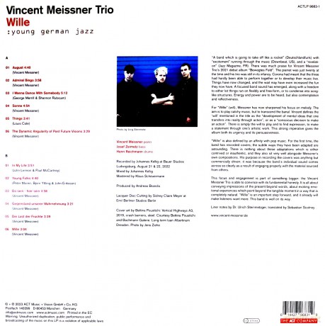 Vincent Meissner Trio: Wille [Winyl]