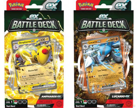 Pokemon TCG: April Ex Battle Deck Display Ampharos/Lucario, mix