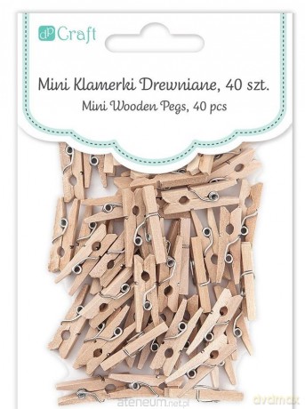 Klamerki mini drewniane 2,5cm 30 szt