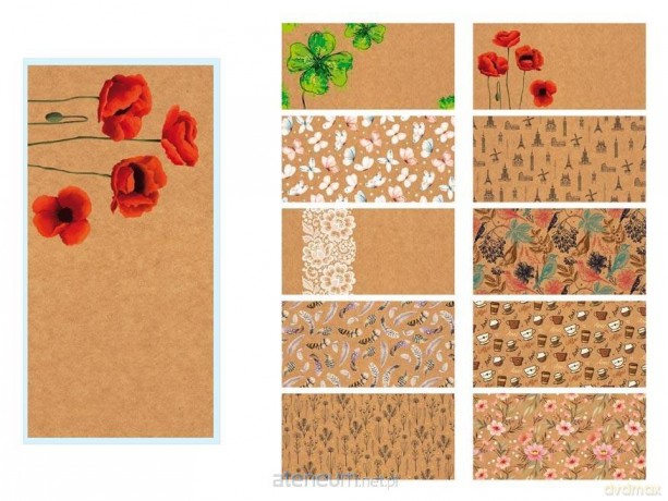 Koperta kolorowa DL naturalna (20 szt)