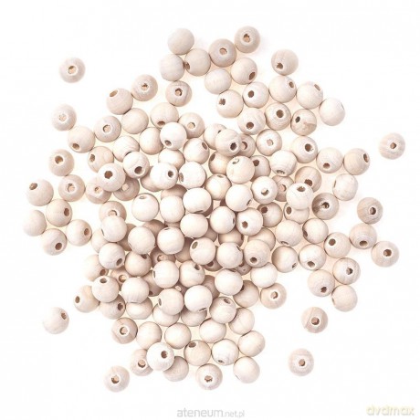Koraliki drewniane kulki 10mm
