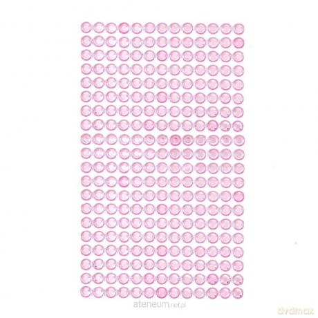 Kryształki samoprzylepne light pink 6mm 260 szt