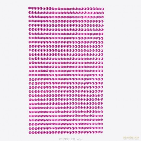 Kryształki samoprzylepne pink 3mm 806 szt