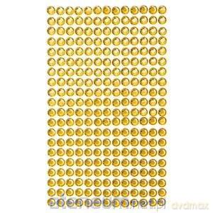 Kryształki samoprzylepne yellow 6mm 260 szt