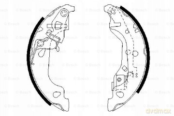 Zestaw szczęk hamulcowych Bosch 0 986 487 597 Fiat Lancia Alfa Romeo