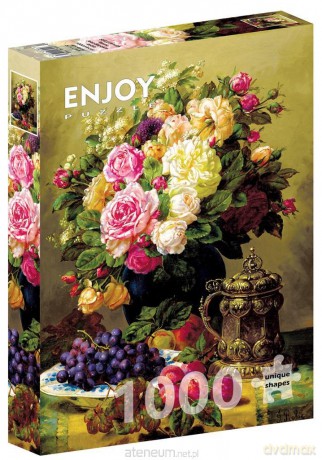 ENJOY 1000 el. Martwa natura z różami, Jean-Baptiste [PUZZLE]