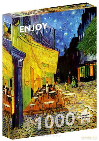ENJOY 1000 el. Taras kawiarni w nocy [PUZZLE]