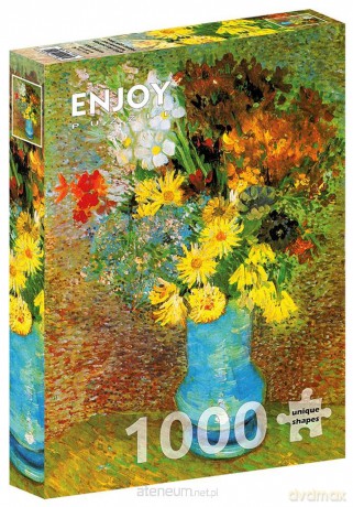 ENJOY 1000 el. Wazon z margaretkami i anemonami... [PUZZLE]