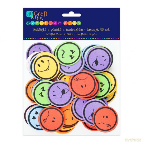 Naklejki z pianki emocja 60szt