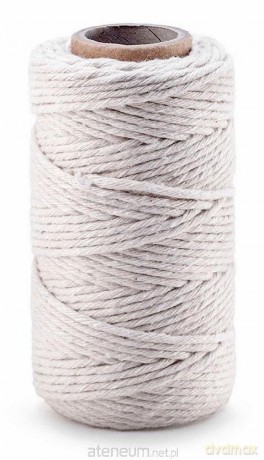 Sznurek bawełniany do makramy 2mm 100g biały