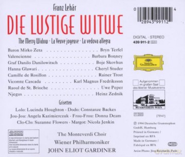 Gardiner: Lehar Die Lustige Witwe [CD]