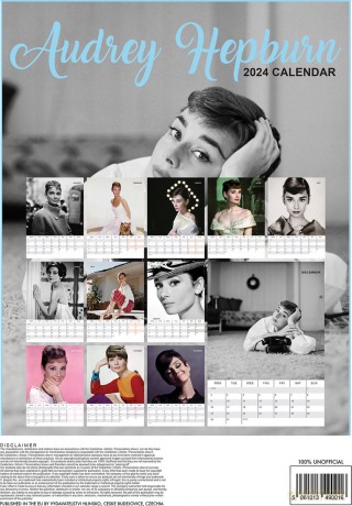 Audrey Hepburn: Audrey Hepburn 2024 Unofficial Calendar [KALENDARZ]