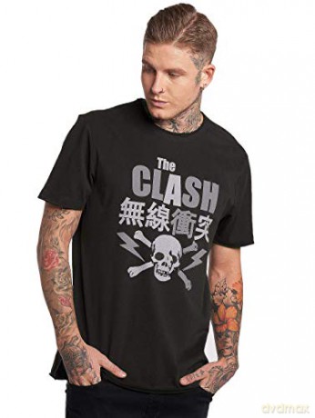 Clash: Clash Bolt Amplified Small Vintage Charcoal T Shirt