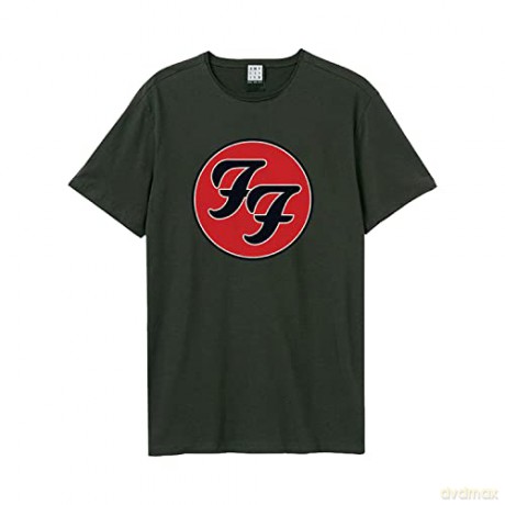 Foo Fighters: Foo Fighters - Double F Logo Amplified Xx Large Vintage Charcoal T Shirt
