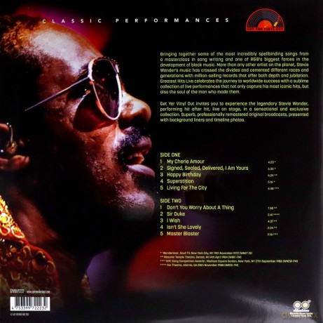 Stevie Wonder: Greatest Hits Live (Eco Mixed Coloured) [Winyl]