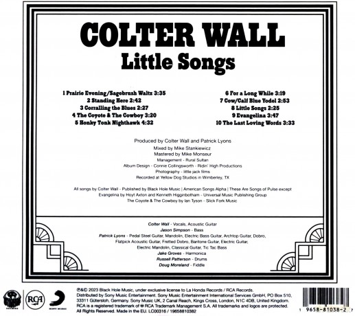 Colter Wall: Little Songs [CD]