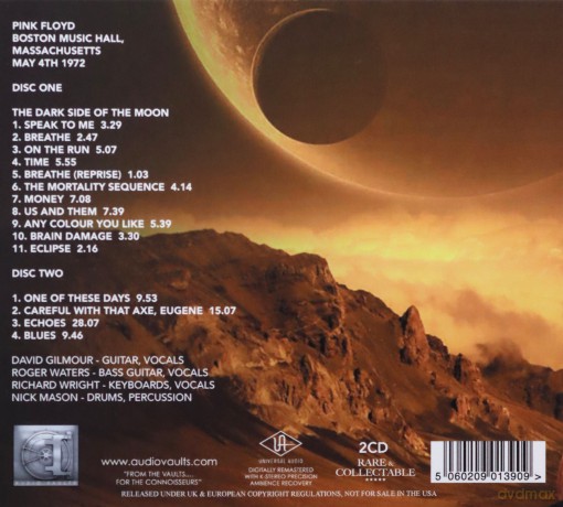 Pink Floyd: On The Run - Live In Boston 1972 [CD]