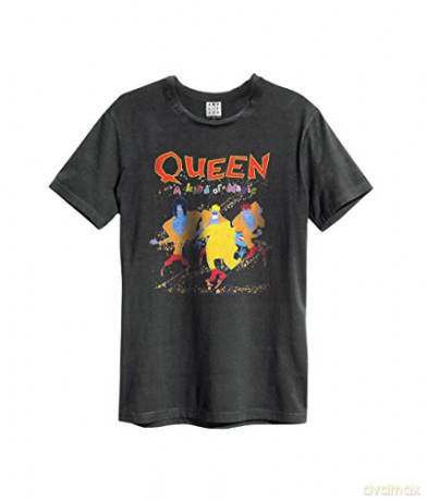 Queen: Queen A Kind Of Magic Amplified Large Vintage Charcoal T Shirt