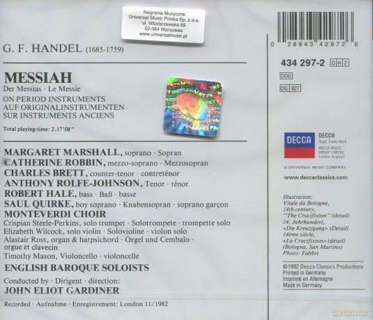 Gardiner:Handel-Messiah [2CD]