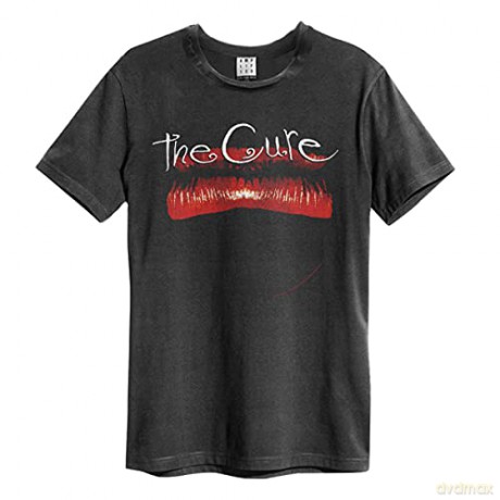 Cure: The Cure - Lips Amplified Vintage Charcoal Large T Shirt