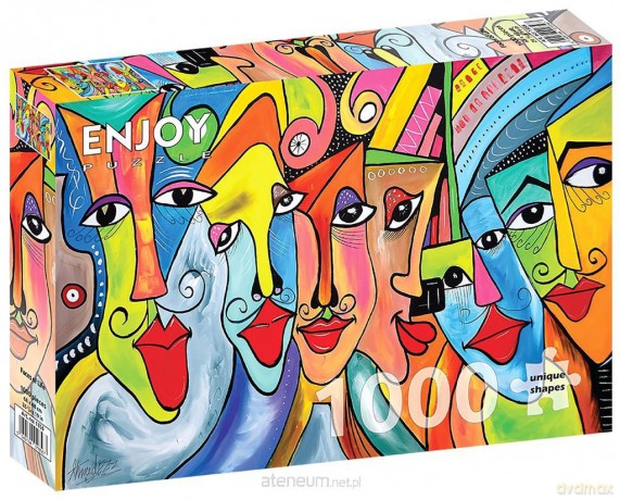 ENJOY 1000 el. Kolorowe twarze [PUZZLE]