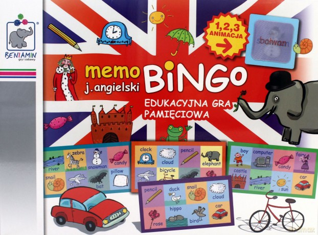 BENIAMIN Gra Memo Bingo Język angielski 600726 [GRA]