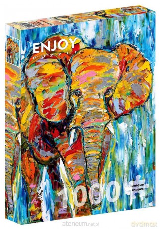 ENJOY 1000 el. Kolorowy słoń [PUZZLE]