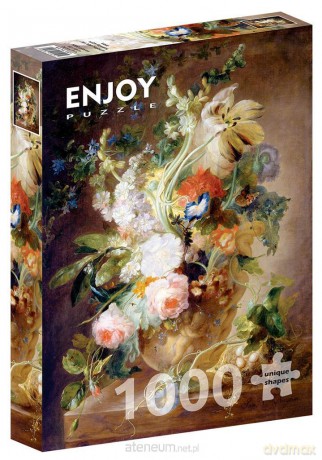 ENJOY 1000 el. Kwiaty w wazonie, Jan van Huysum [PUZZLE]