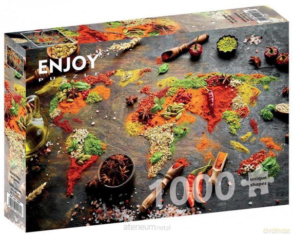 ENJOY 1000 el. Mapa świata z przypraw [PUZZLE]