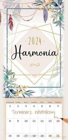 Kalendarz 2024 notatnikowy Harmonia [KALENDARZ]