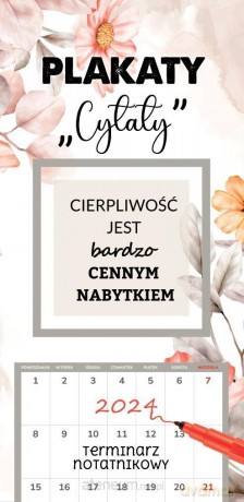 Kalendarz 2024 notatnikowy Plakaty - Cytaty [KALENDARZ]