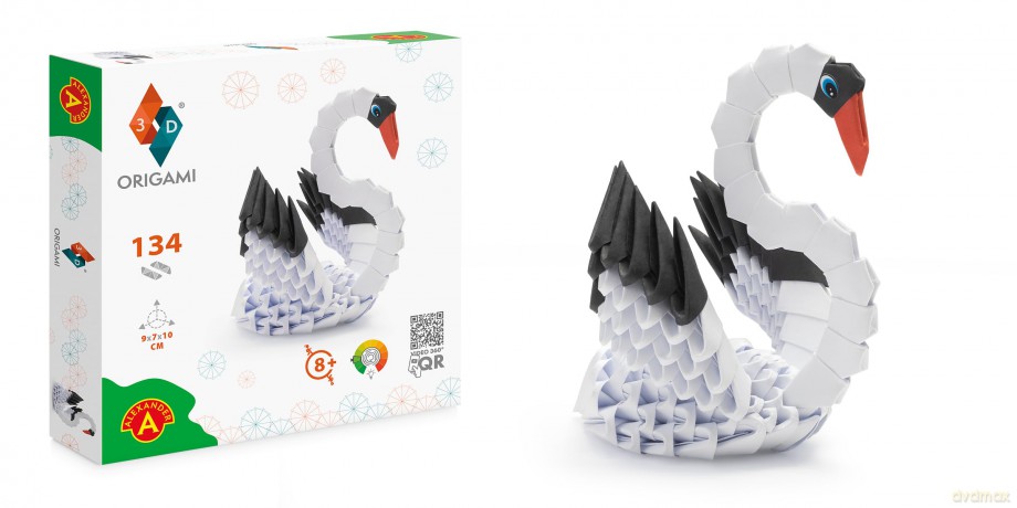 Origami 3D - Łabędź