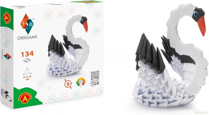 Origami 3D - Łabędź