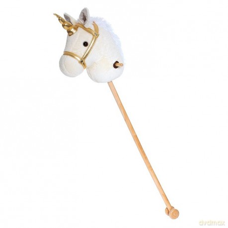 Koń jednorożec na kiju Hobby Horse biały 100cm