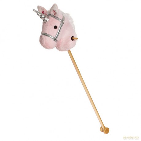 Koń jednorożec na kiju Hobby Horse różowy 100cm