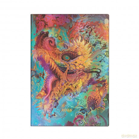Kalendarz 2024 Humming Dragon Midi tygodniowy HOR Flexi [KALENDARZ]