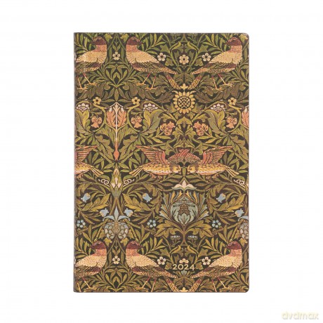 Kalendarz 2024 Morris Birds Mini tygodniowy HOR Flexi [KALENDARZ]
