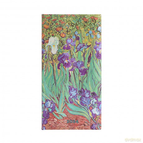 Kalendarz 2024 Van Gogh's Irises Slim tygodniowy HOR [KALENDARZ]