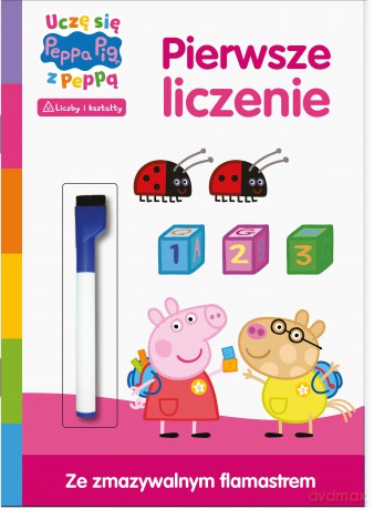 Pierwsze liczenie. Świnka Peppa. Zadania do ścierania [KSIĄŻKA]