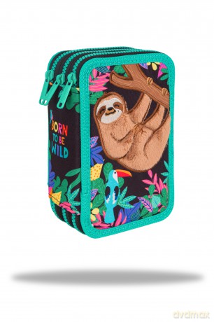 Piórnik 3-komorowy z wyposażeniem Coolpack Jumper 3 wildkid