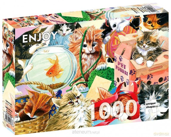 ENJOY 1000 el. Ciekawskie koty [PUZZLE]