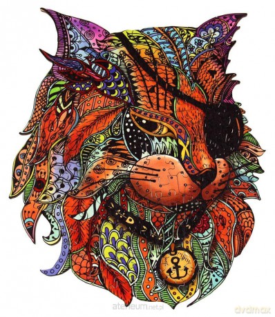 GIBSON Puzzle drewniane/kolorowe - Kot (Pirat) [PUZZLE]